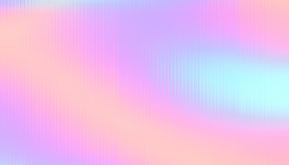 Soft blurred holographic gradient background with flowing iridescent colors (pink, orange, cyan). Abstract ethereal light texture, dreamy modern design backdrop.