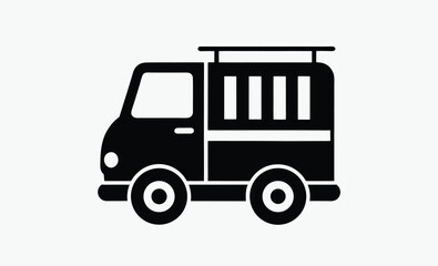 Fire Truck Silhouette Icon