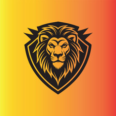 Obraz premium Lion roar illustration vector silhouette logo sticker
