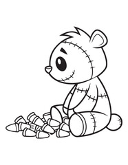 Cute Halloween Animal Coloring Pages for Kids – Vector Line Art New Collection