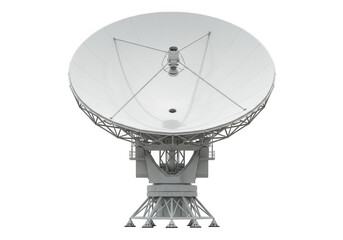 Satellite dish isolated on transparent background