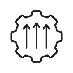 Settings Icon with Upward Arrows