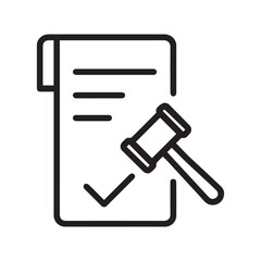 Law Icon with Checkmark