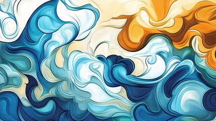Dynamic yet elegant, this abstract line illustration features curling and swirling lines that move in perfect harmony, rendered in ultra-sharp detail.
