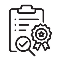 Checklist with Handwritten Clip Board Notes and Medal