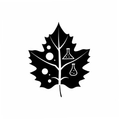 Fototapeta premium creative Silhouette simple Lab Leaf Vector Illustration 