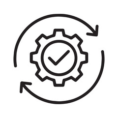 Checkmark with Directional Arrow Icon