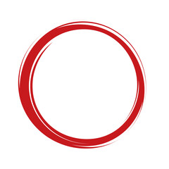 Red circle on white background design. PNG image, transparent background