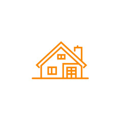 House outline with simple design concept. PNG image, transparent background