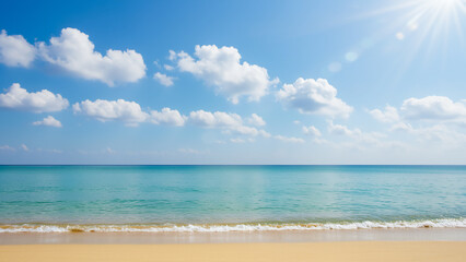 여름 바다 풍경 사진 배경 이미지