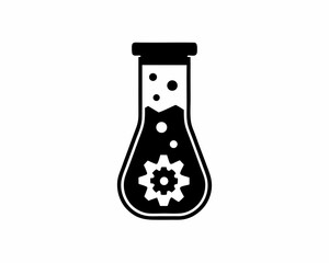 creative Silhouette simple Eco Test Tube Vector Illustration