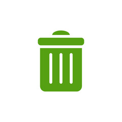 This green trash bin icon wonderfully embodies an ecofriendly approach to waste disposal and recycling methods, emphasizing the vital importance of sustainability and nurturing care for our planet