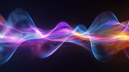 Abstract Colorful Waveforms: A Symphony of Light and Energy
