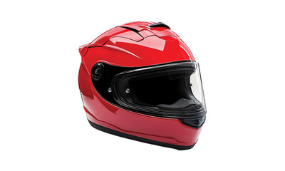 Fototapeta premium Colorful Motorcycle helmet isolated on transparent or white background, clipping path ,png 