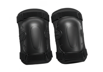 Knee pads protection gear equipment isolated on transparent background