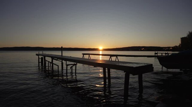 Peaceful early morning by the lake