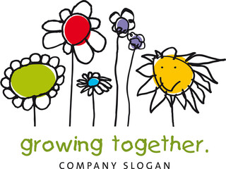 Flowers growing together