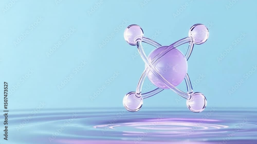 Aufkleber molecular marvel: an intricate atomic structure, its delicate spheres and bonds hinting at the compl