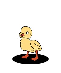 Yellow duck illustration 