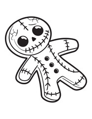 Cute Halloween Bats and Treats Coloring Pages – Kawaii Vector Line Art Collection for Kids