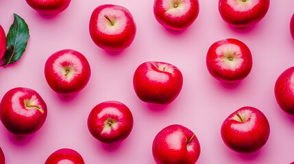 Natural light photo of red apples arranged for wellness recipes and fresh food promotions