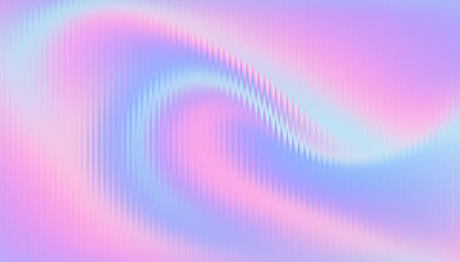 Abstract background with a soft, flowing holographic gradient in vibrant shades of pink and light blue. Modern design element for gentle contemporary art or futuristic social media graphics.