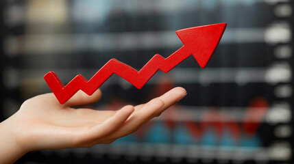 hand holding graph