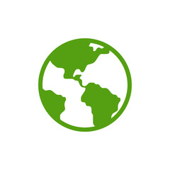 This minimalist green globe symbolizes ecology and highlights the importance of environmental awareness, ideal for nature, sustainability, and global preservation to inspire future generations
