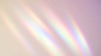 Abstract background with soft, diagonal iridescent light streaks in shades of pink and white. Modern design element for gentle contemporary art or futuristic ethereal visuals with soft motion.