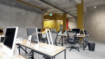 Modern Industrial Loft Office