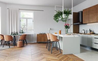 Modern Kitchen Dining Area