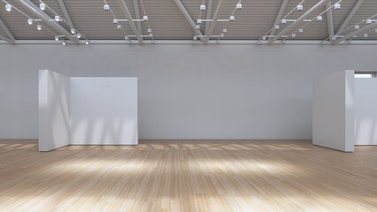 Empty Gallery Room Perspective