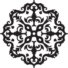 floral Ornate Tattoos Damask Medallion Stencil  vector design