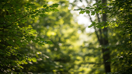 여름 산 숲 숲속 나무 나뭇잎 배경 사진 이미지