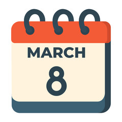 8 march calendar vector on white background
Vector calendar with date