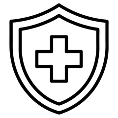 Obraz premium Healthcare Protection Symbol isolated icon vector on white background
