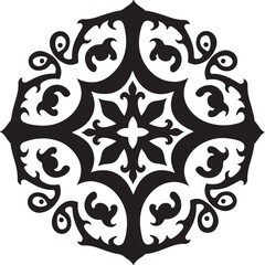Fototapeta premium floral Ornate Tattoos Damask Medallion Stencil vector design