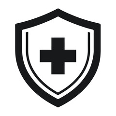 Obraz premium Healthcare Protection Symbol isolated icon vector on white background