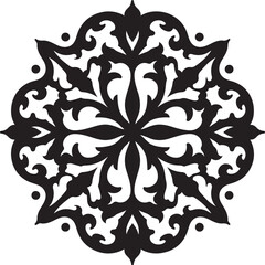 floral Ornate Tattoos Damask Medallion Stencil  vector design
