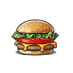hamburger isolated on white