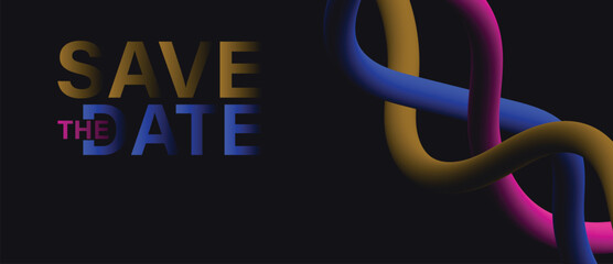 Save the date banner. Can be used for business, marketing and advertising. logo graphic design of event summit made for Technology and upcoming events.