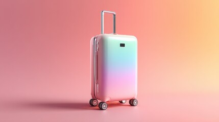 Elegant Modern Luggage: Vibrant Pastel Hues and Unique Gradient Colors