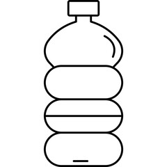 Line Style Bottle Icon – Minimalist Black Outline Symbol

