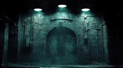 Obraz premium Dark Archway, Mystery Door