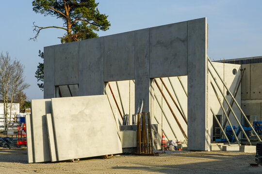 Unfinished prefabricated reinforced concrete panel construction building , precast concrete panels