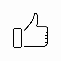 Thumbs up like icon vector sign