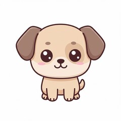 Fototapeta premium Pastel Puppy Art – AI GeneratedUsage: Pet accessories, children's books, stickers