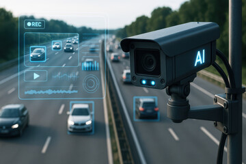 Smart surveillance camera monitoring traffic using AI technology  