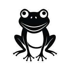 Cute Frog Amphibian Cartoon Icon.
