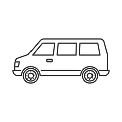 Minivan car icon. Vehicle symbol modern, simple, vector, icon for website design, mobile app, ui. Vector Illustration